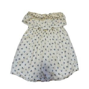 American Eagle Cream Off Shoulder Floral Mini Dress Size Small